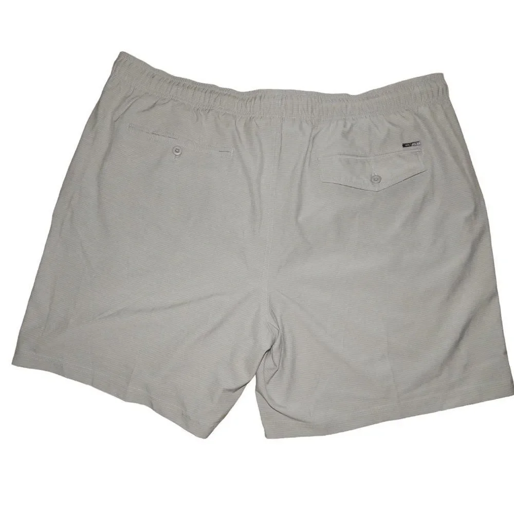 George Men’s 3XL 48–50 Gray & White Striped Quick Dry Swim Trunks Shorts 7